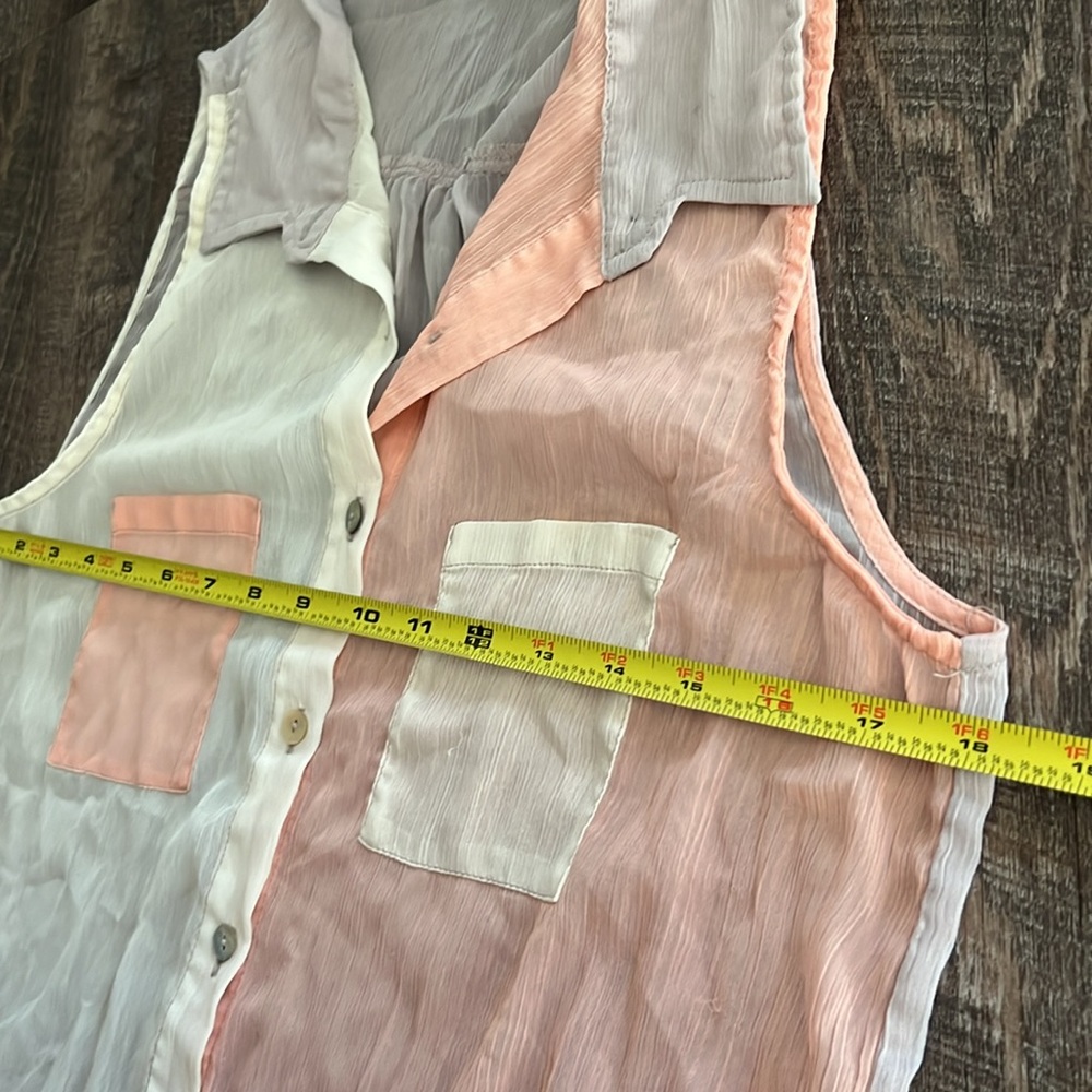 Sheer button down top - Picture 4 of 4